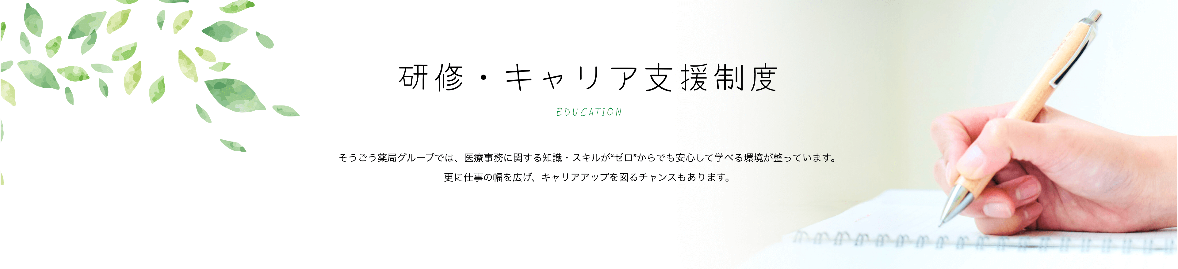 研修・キャリア支援制度